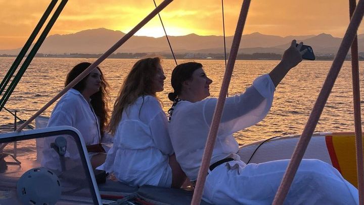 Sunset Sailing along the Marbella coast from Puerto Banus