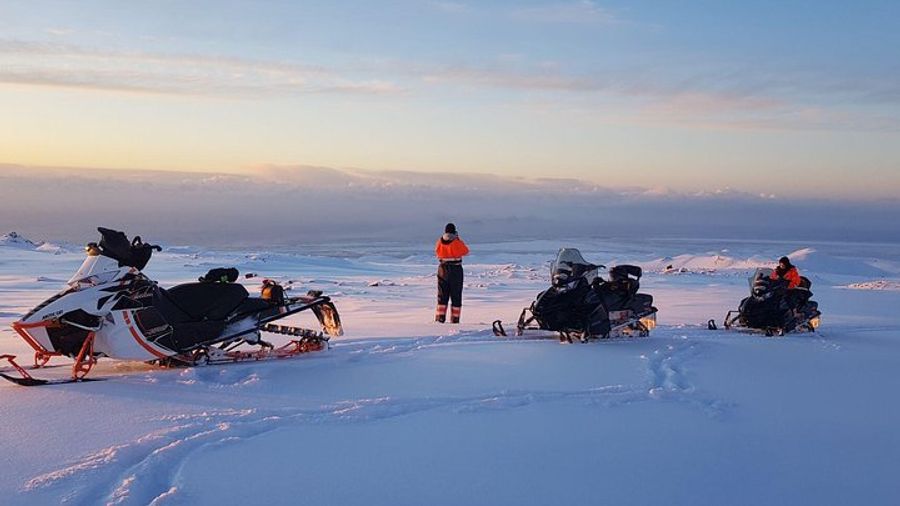 Snowmobiling on Eyjafjallajökull