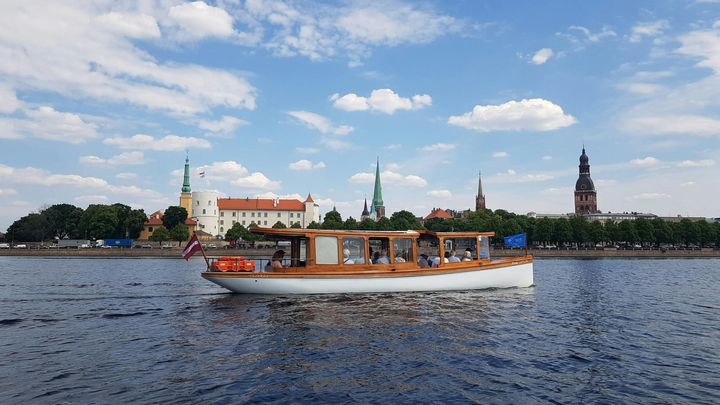 Riga by canal sightseeing boat tour