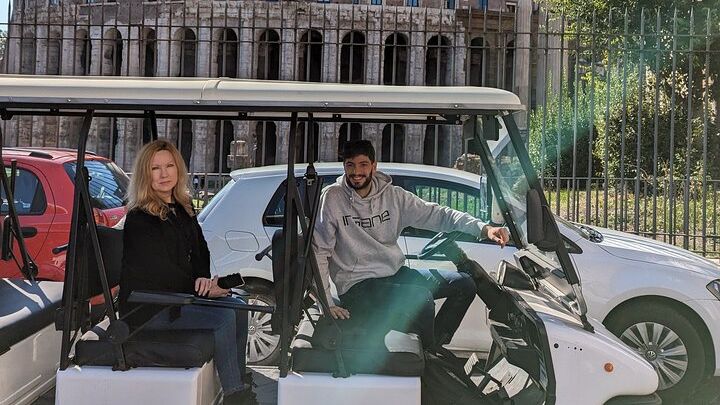 Rome Private Golf Cart Highlights Tour with Hotel Pickup