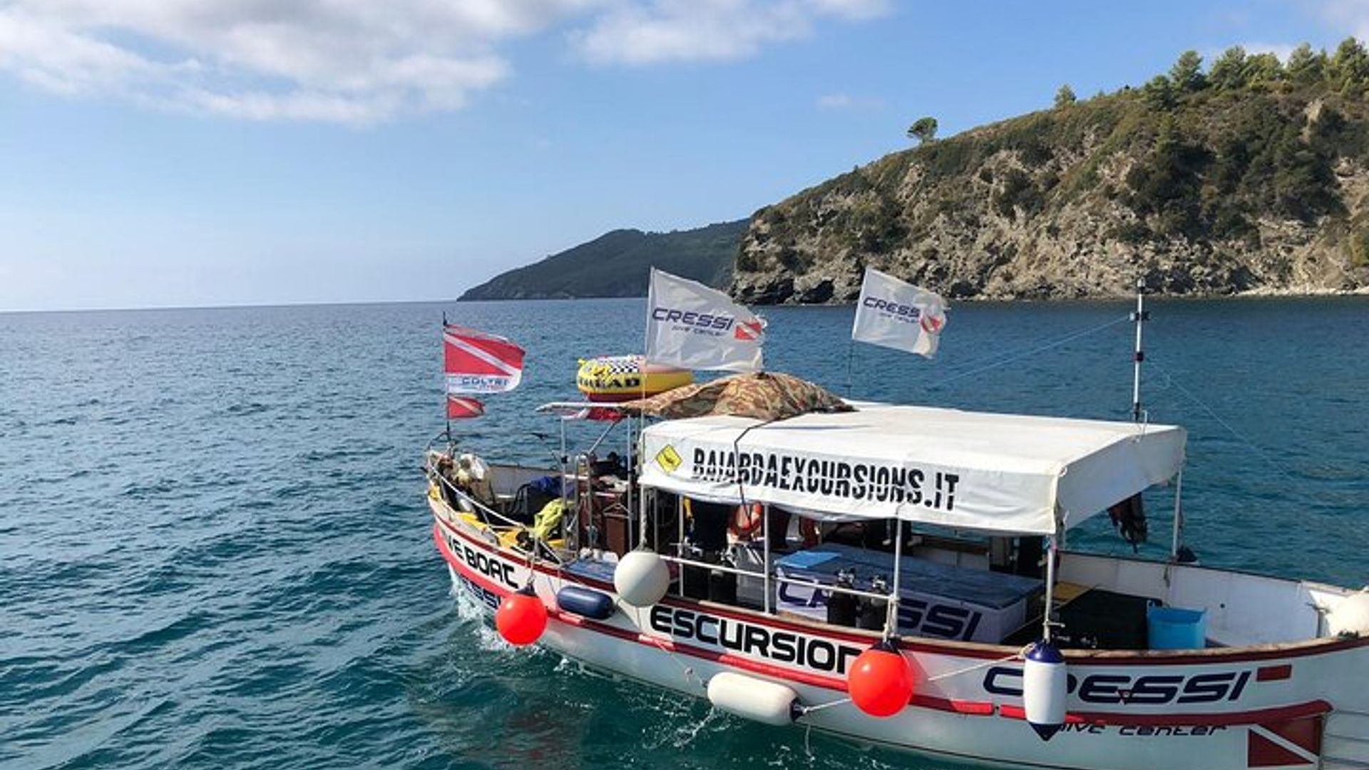 Underwater adventure with sea baptism on the Island of Elba