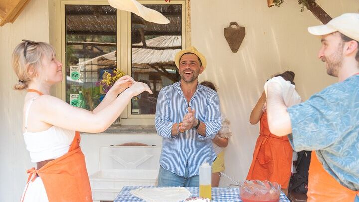 Pizza School with Wine and Limoncello Tasting in a Local Farm