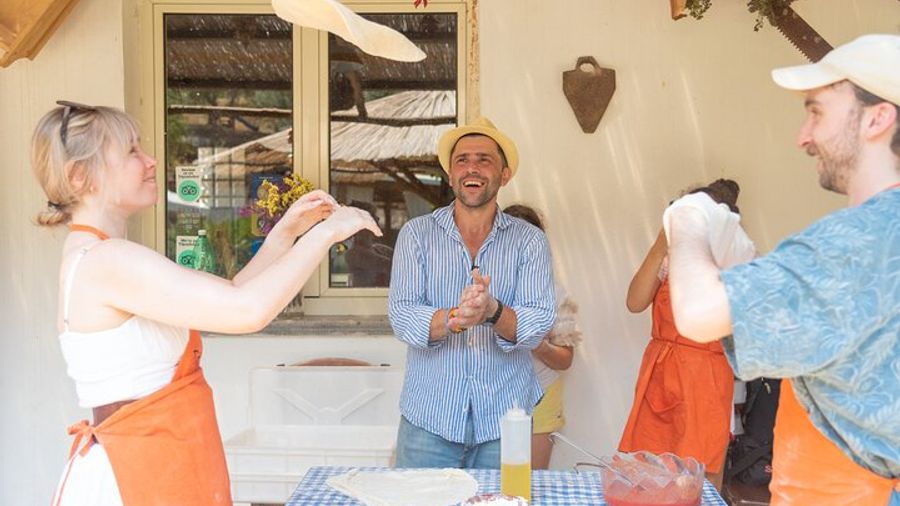 Pizza School with Wine and Limoncello Tasting in a Local Farm