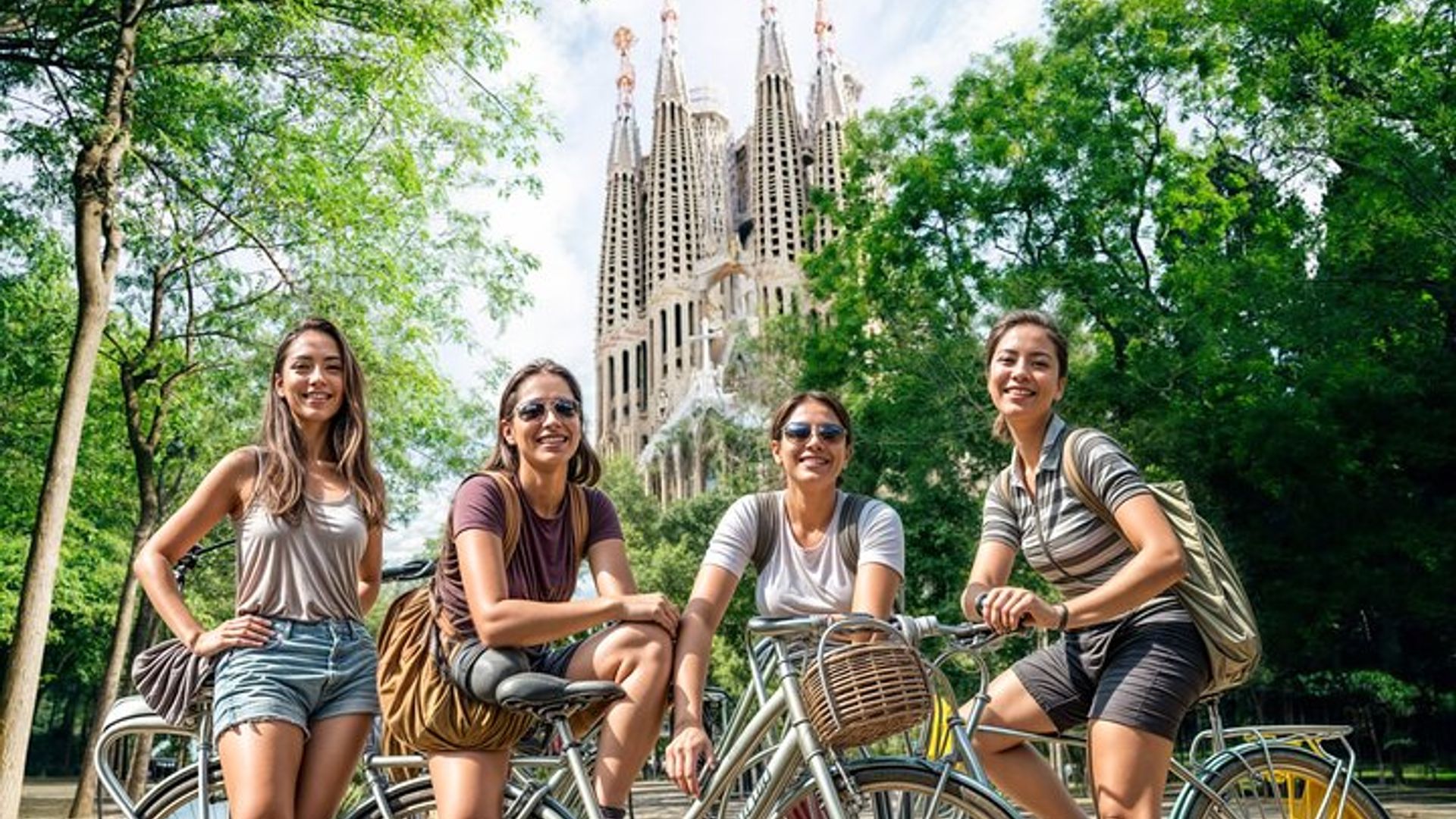 Barcelona Private Bike/eBike Tour and Sagrada Familia Tickets