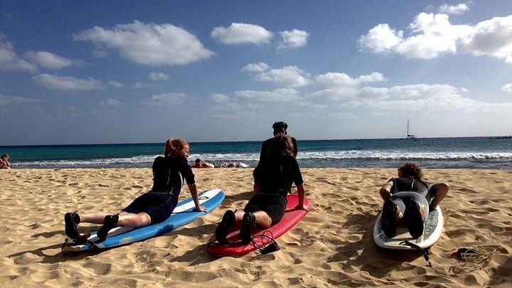 Santa Maria Surf Lesson in the Atlantic Ocean