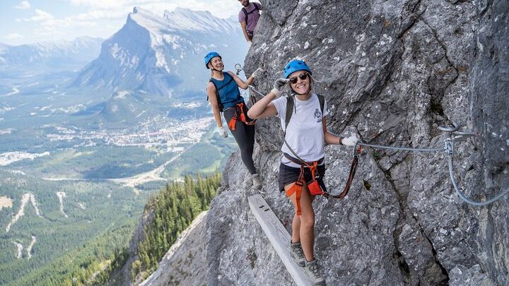 See Banff's Best Views on Guided Small-Group Via Ferrata Tour