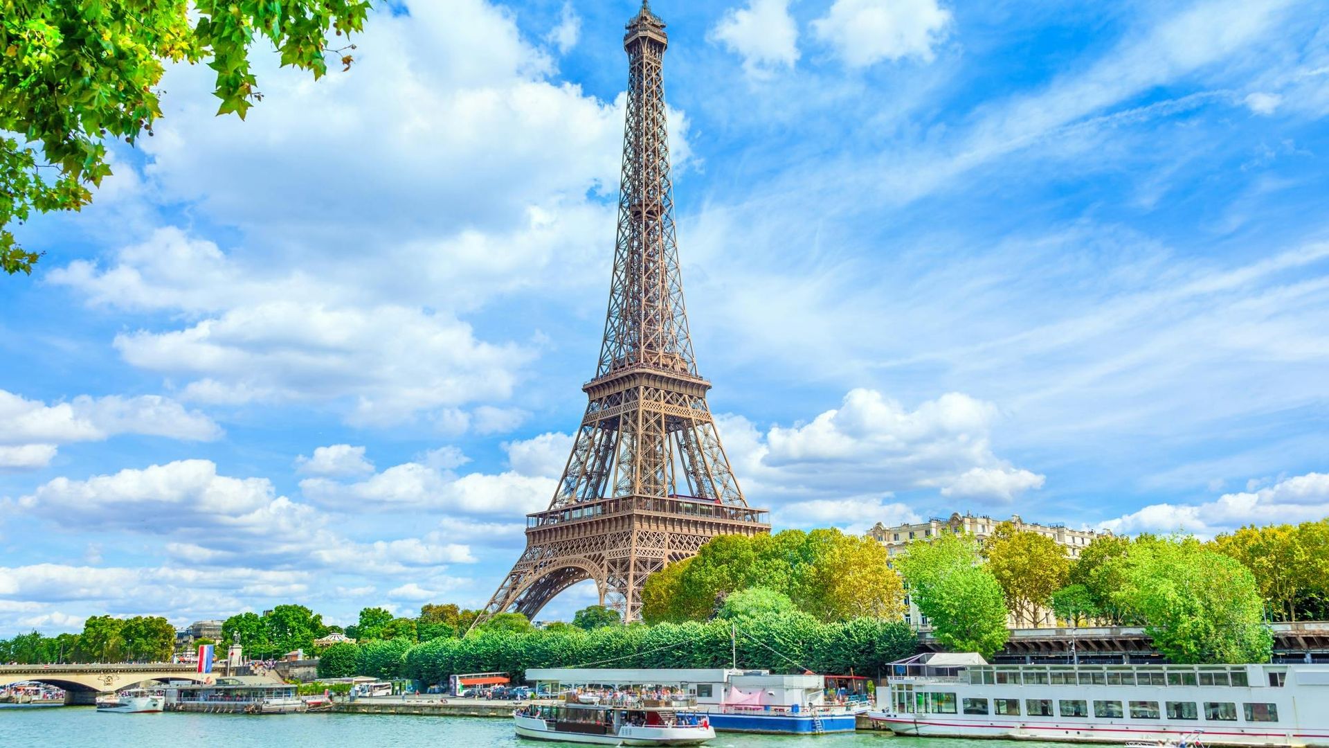 One-hour sightseeing cruise with lunch at Le Bistro Parisien