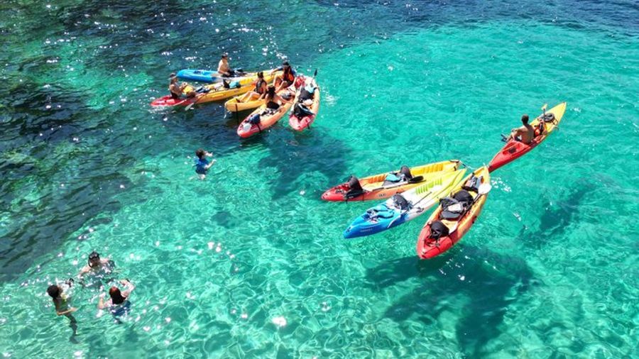 Kayak and Snorkel Cave Tour in Ibiza