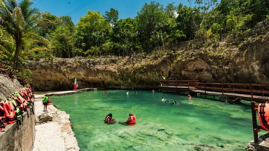 Cancun: ATV, Ziplines, Cenotes, Cenote Tour With Lunch, Pickup