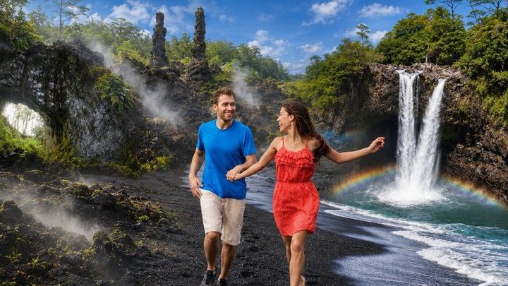Hilo Kilauea, Lava Caves, Falls Tour with Transfers