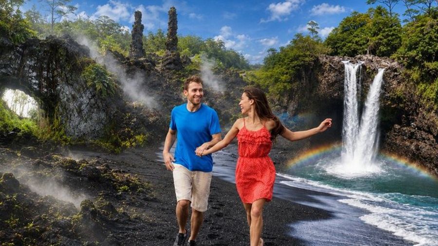 Hilo Kilauea, Lava Caves, Falls Tour with Transfers