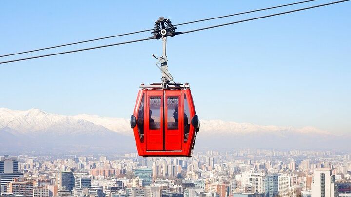Cable Car, Funicular and Sightseeing Bus in Santiago one day