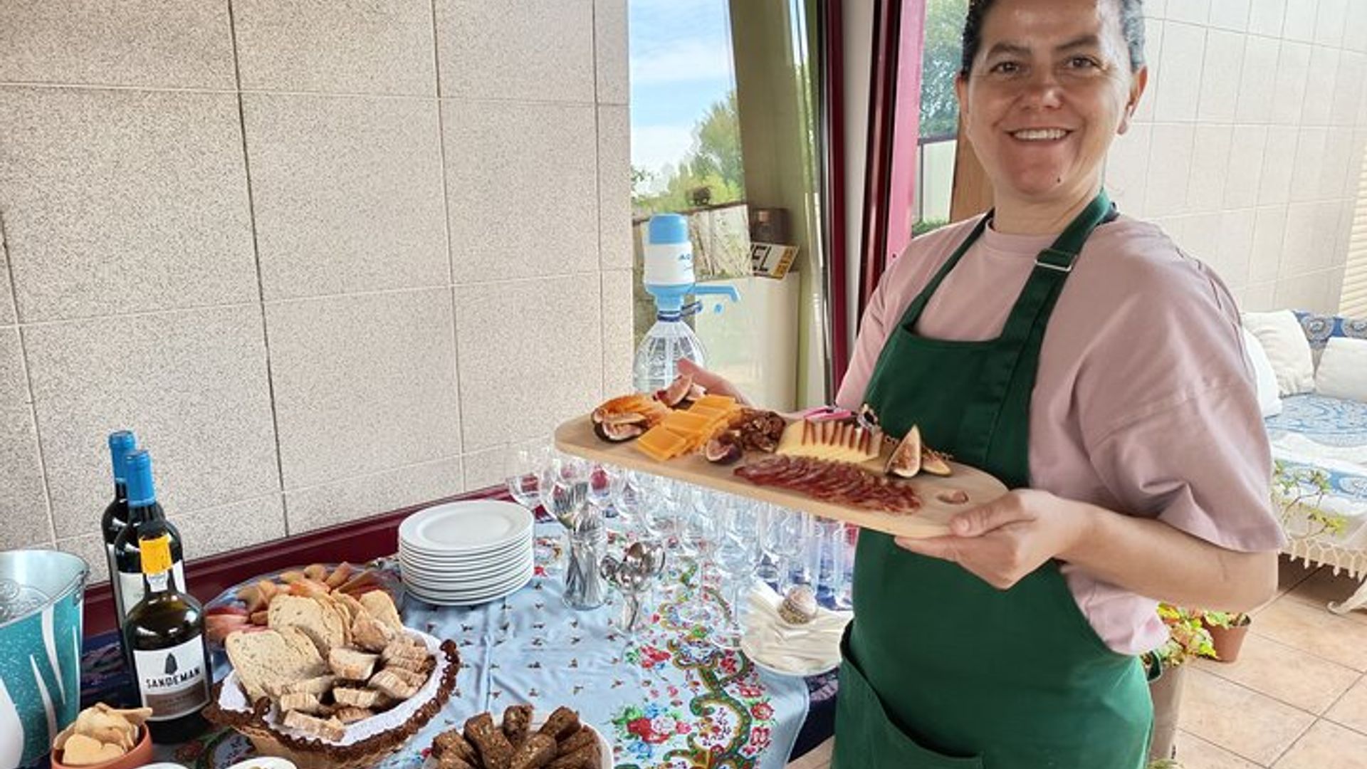 Cours de cuisine portugaise avec Jorge et Isabel en terrasse
