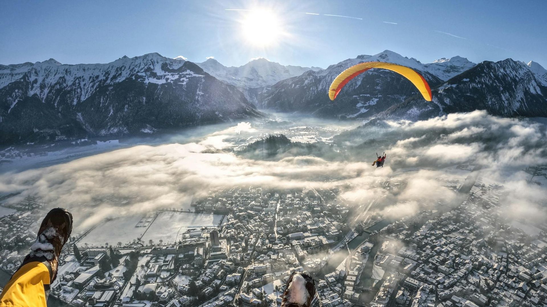 Interlaken Paragliding Winter-Erlebnis