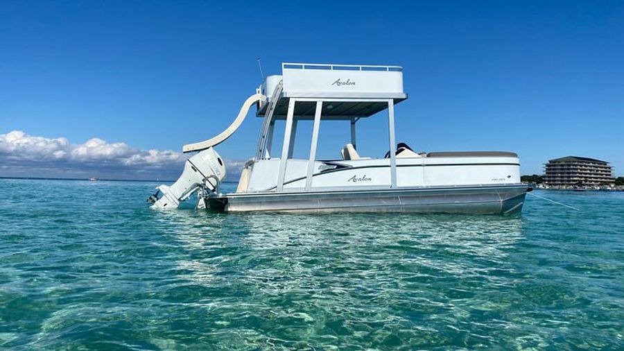 Destin Private Chartered Slide Pontoon Boat For Six