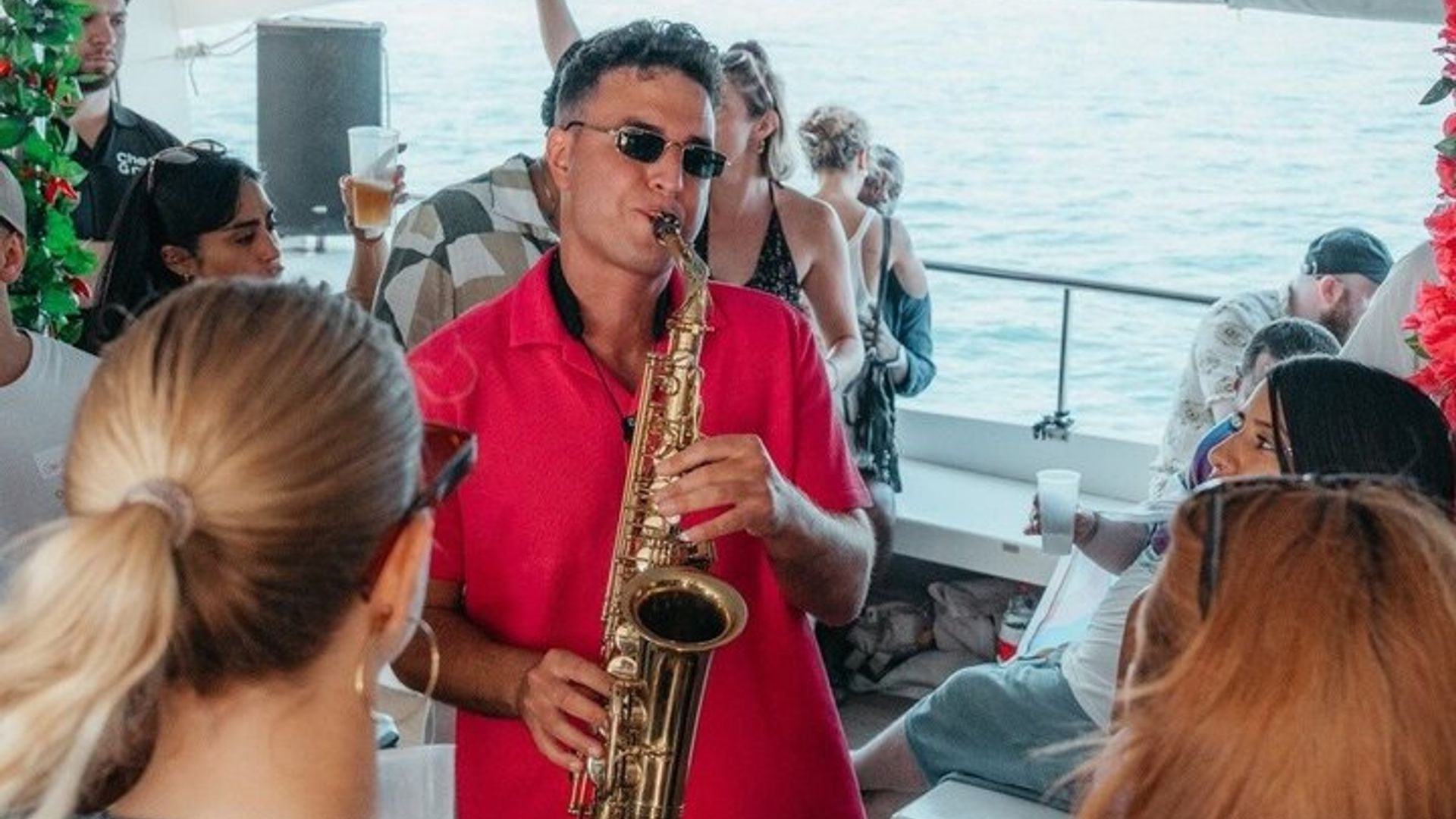 Barcelona: Party Catamaran Cruise With Drinks, DJ, Lounge Nets