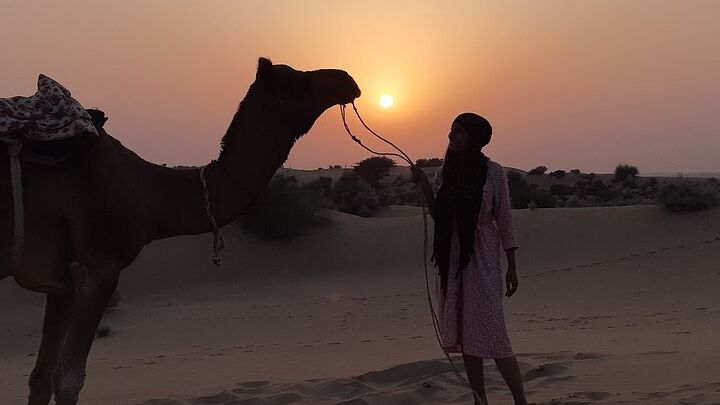 Off the beaten track overnight Camel Safari Tour Jaisalmer