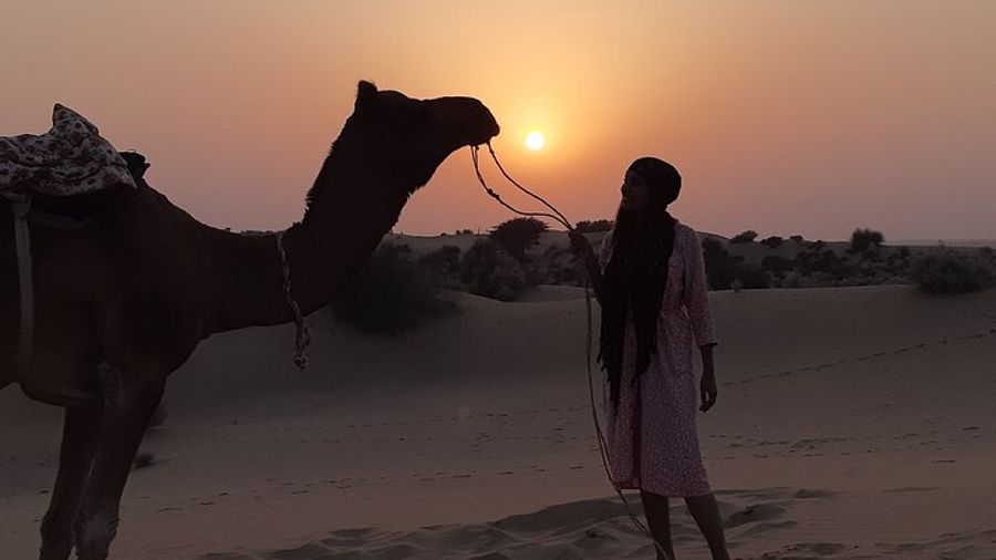 Off the beaten track overnight Camel Safari Tour Jaisalmer