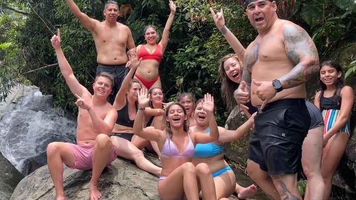2 Tours in 1 Day: Rainforest Waterslides & Beach Tour w/Transport