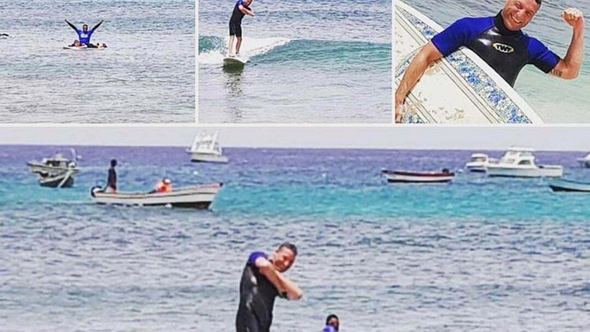 Santa Maria Surfstunde im Atlantik