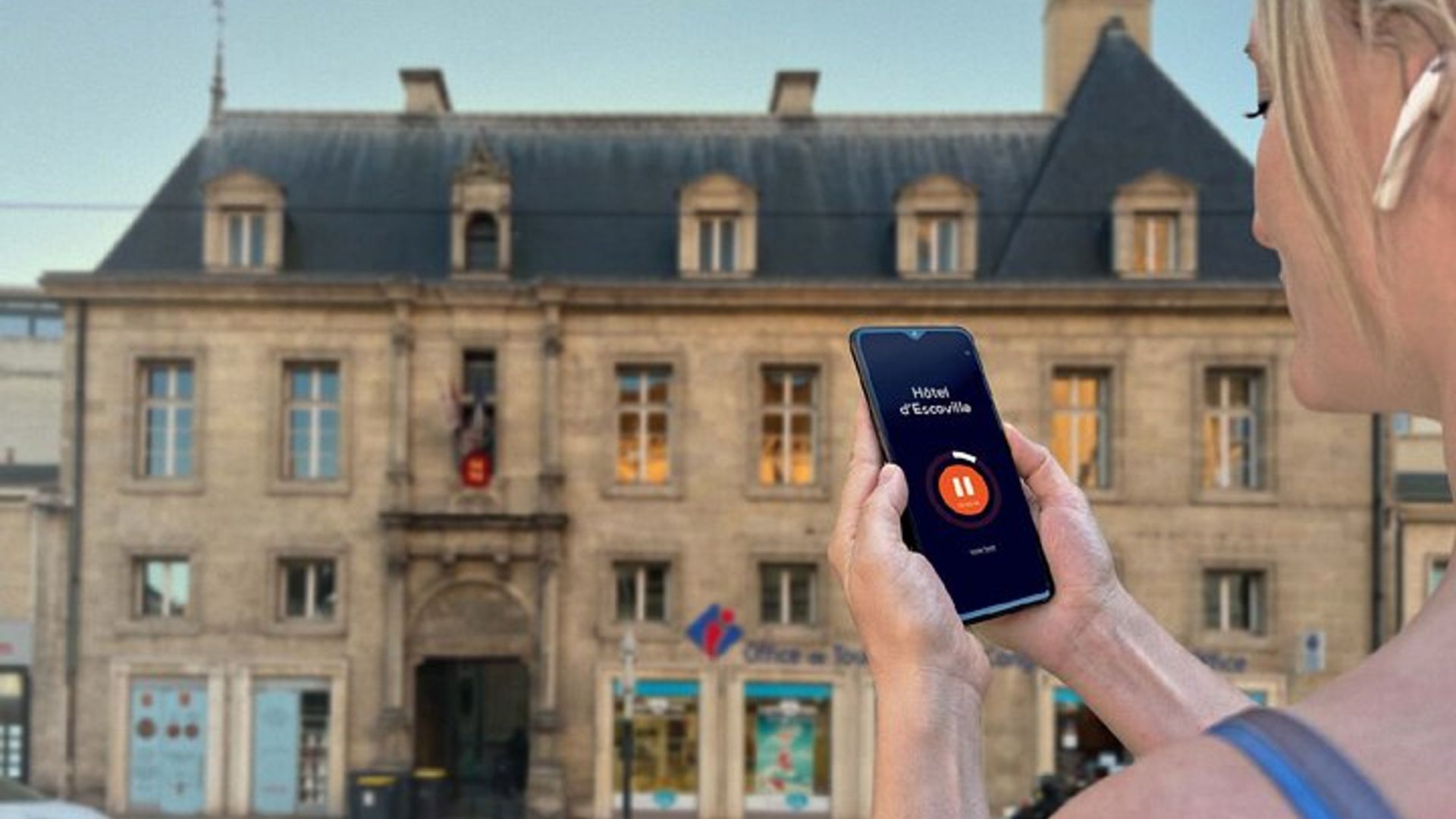 Caen: Audiogeführter Stadtrundgang, 1 Stunde 50 Minuten und 22 Audiokommentare