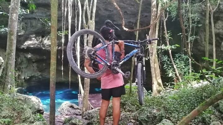 Biking Into A Hidden Jungle Cenote