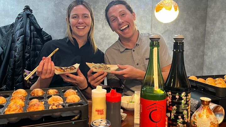 Osaka Takoyaki-Making Class with Sake Tasting