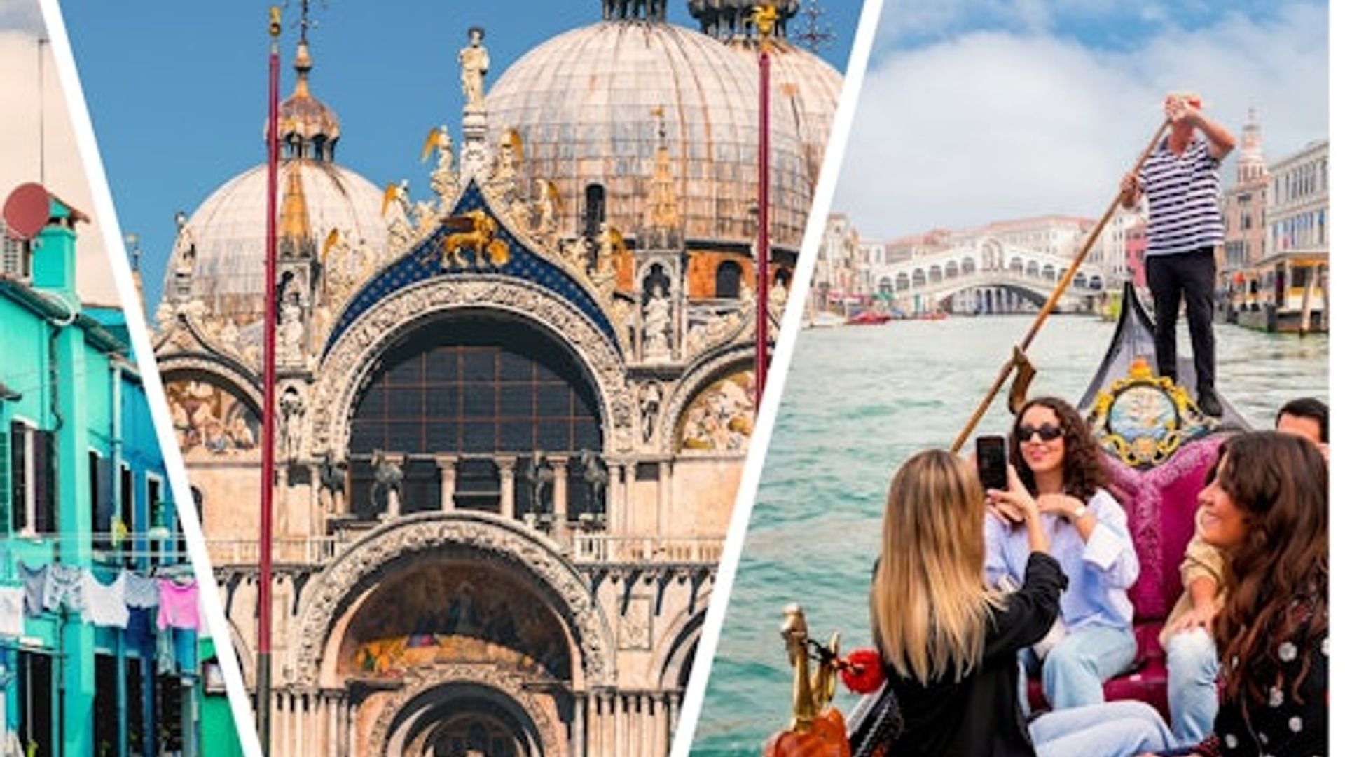 Doge’s Palace & St.Mark’s Basilica: Guided Tour + Burano & Murano Tour + Gondola