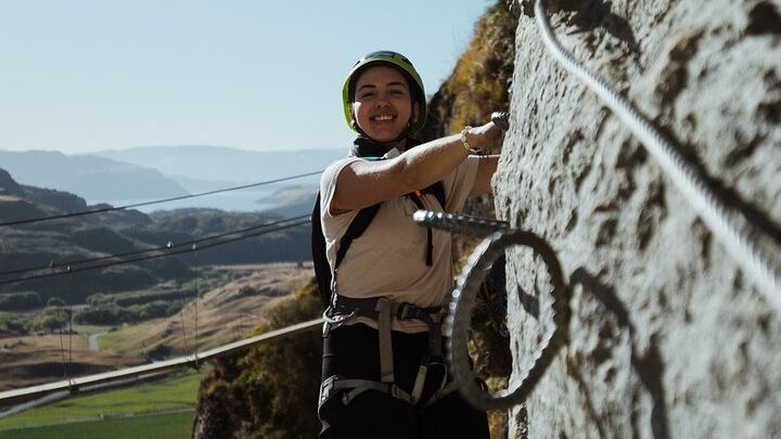 Wānaka Twin Falls Intermediate Via Ferrata Half-Day Adventure