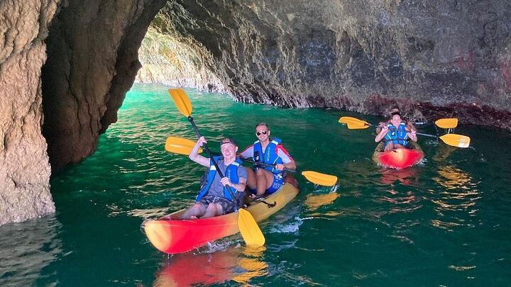 Albufeira Hidden Beaches, Caves, and Cliffs Kayak Tour