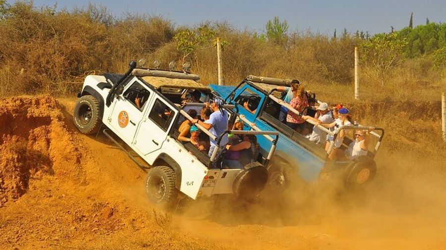 Side Off-Road Jeep Safari With Boat, Lunch, Waterfall, and Hotel Pickup