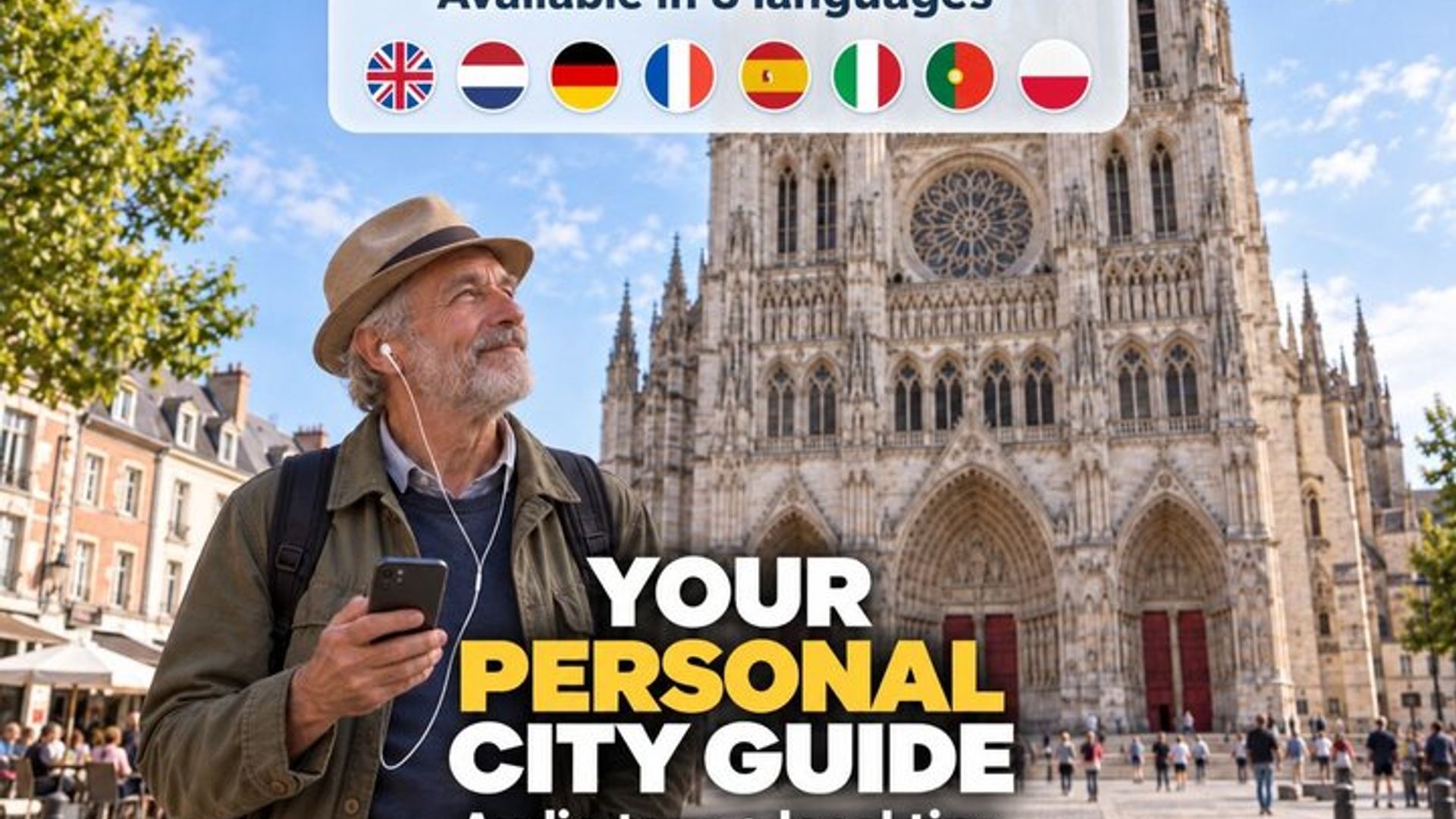 Amiens Stadtrundgang mit Audioguide in 7 Sprachen auf dem Handy