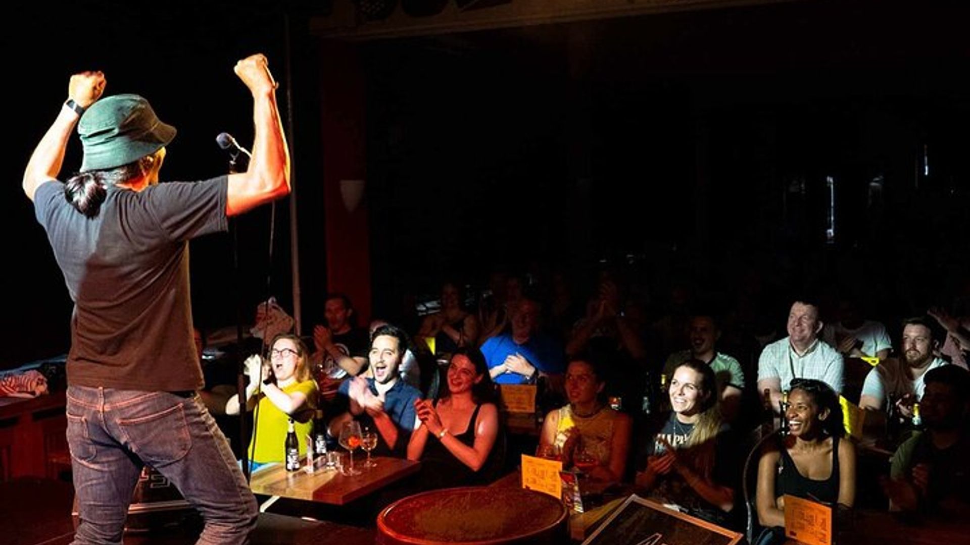 English Comedy Show with Pizza and Shots in Central Berlin