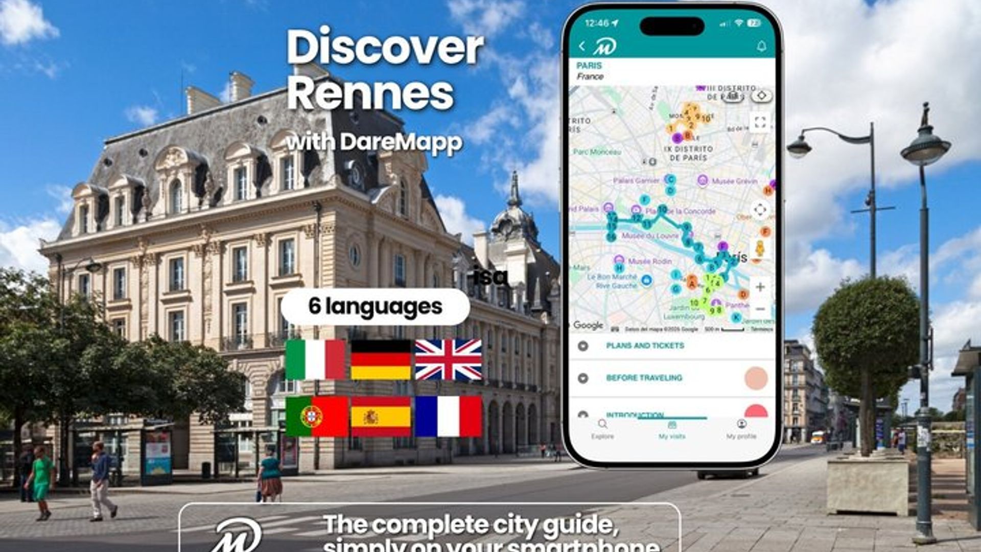 TOP Rennes: Private Stadtführung mit Ihrem Handy