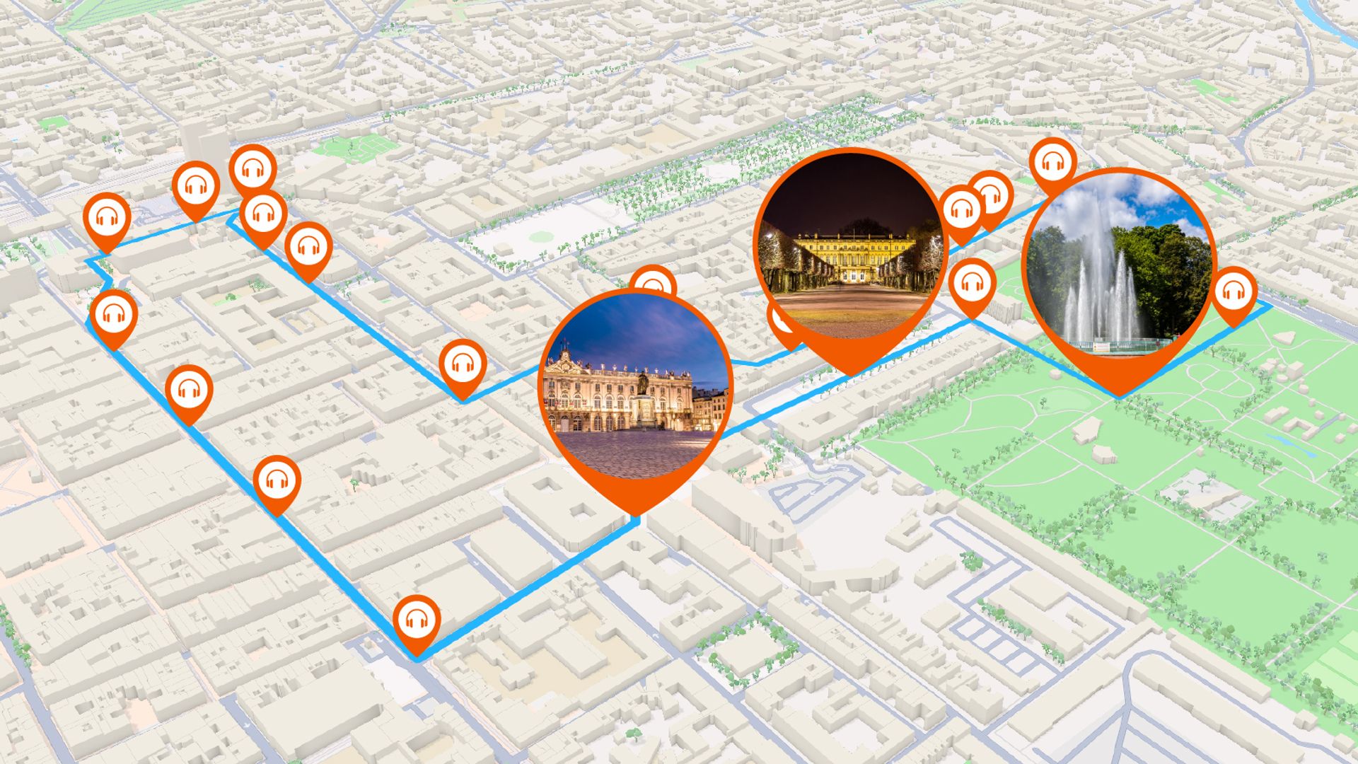 Nancy: Audio guided walking tour (1h40 - 27 audio comments)