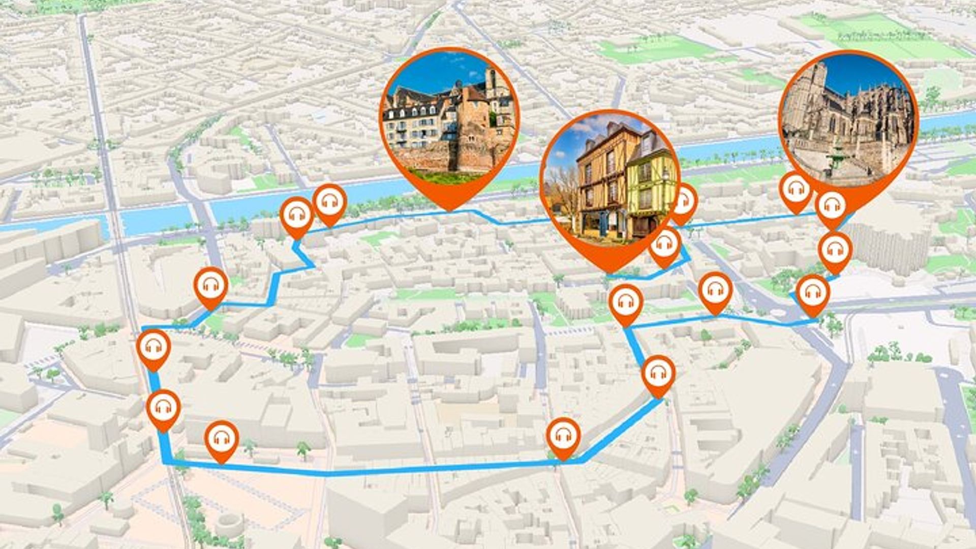 Le Mans: 1-hour audio guided walking tour and 20 audio commentaries