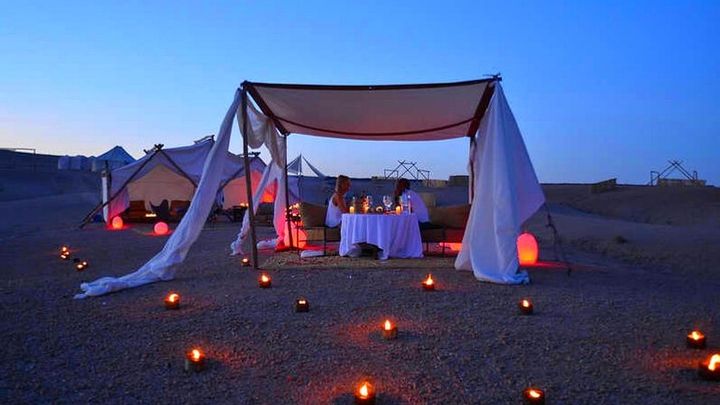 Marrakech Agafay Desert Private Camel Ride and Dinner Experience