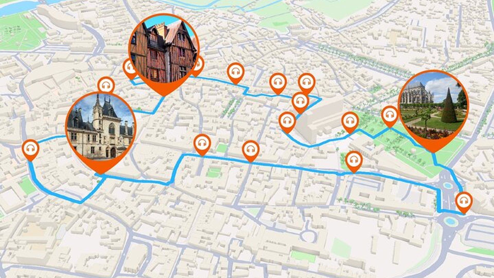 Bourges: Audiogeführter Stadtrundgang, 1 Stunde 20 Minuten mit 22 Audiokommentaren