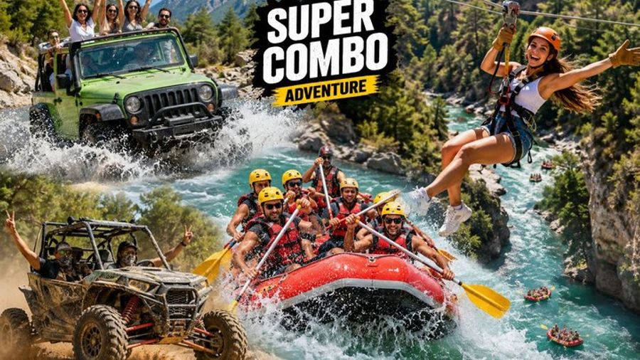 Antalya Adventure Package: Rafting, Jeep, ATV, Zipline, Lunch