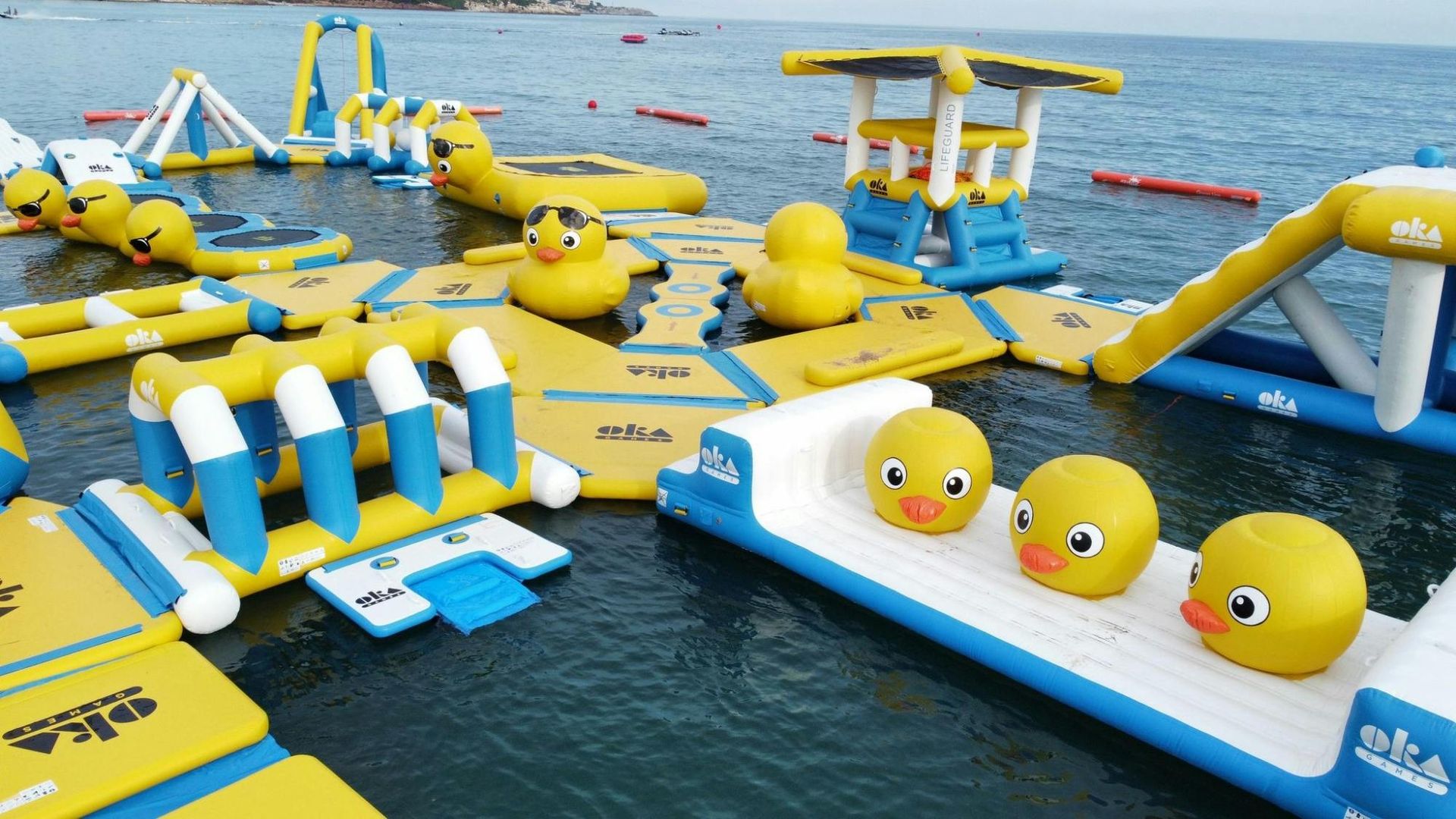 Inflatable Water Park Adventure in the Sea of Salou