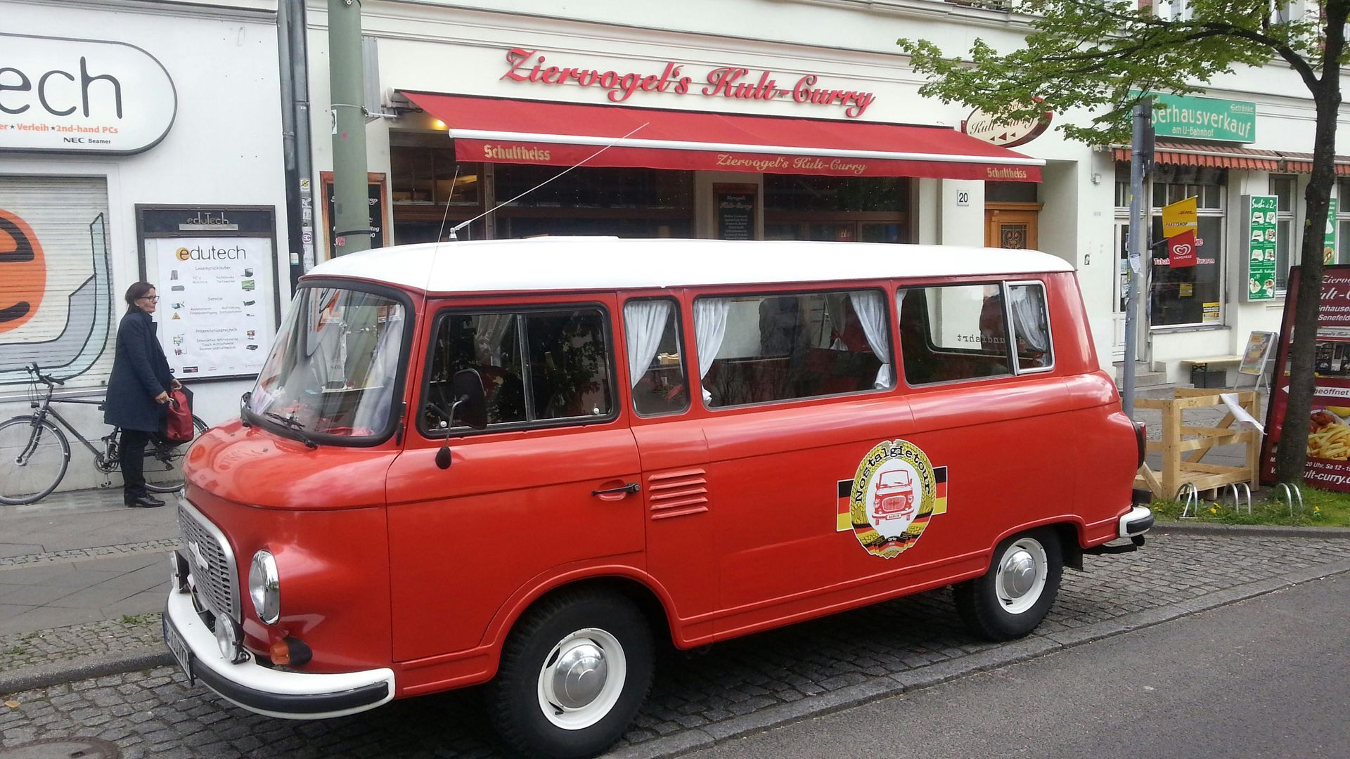 East Berlin tour in GDR vintage car with curry sausage snack