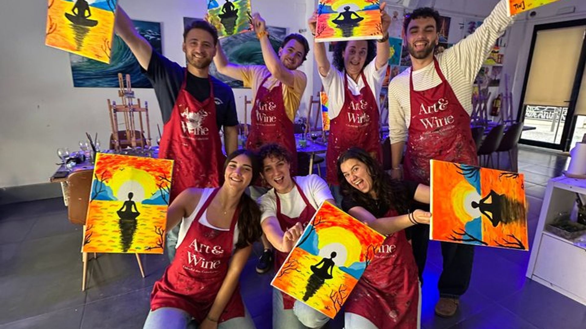 Glow-in-the-Dark Paint & Sip with Unlimited Wine | Barcelona