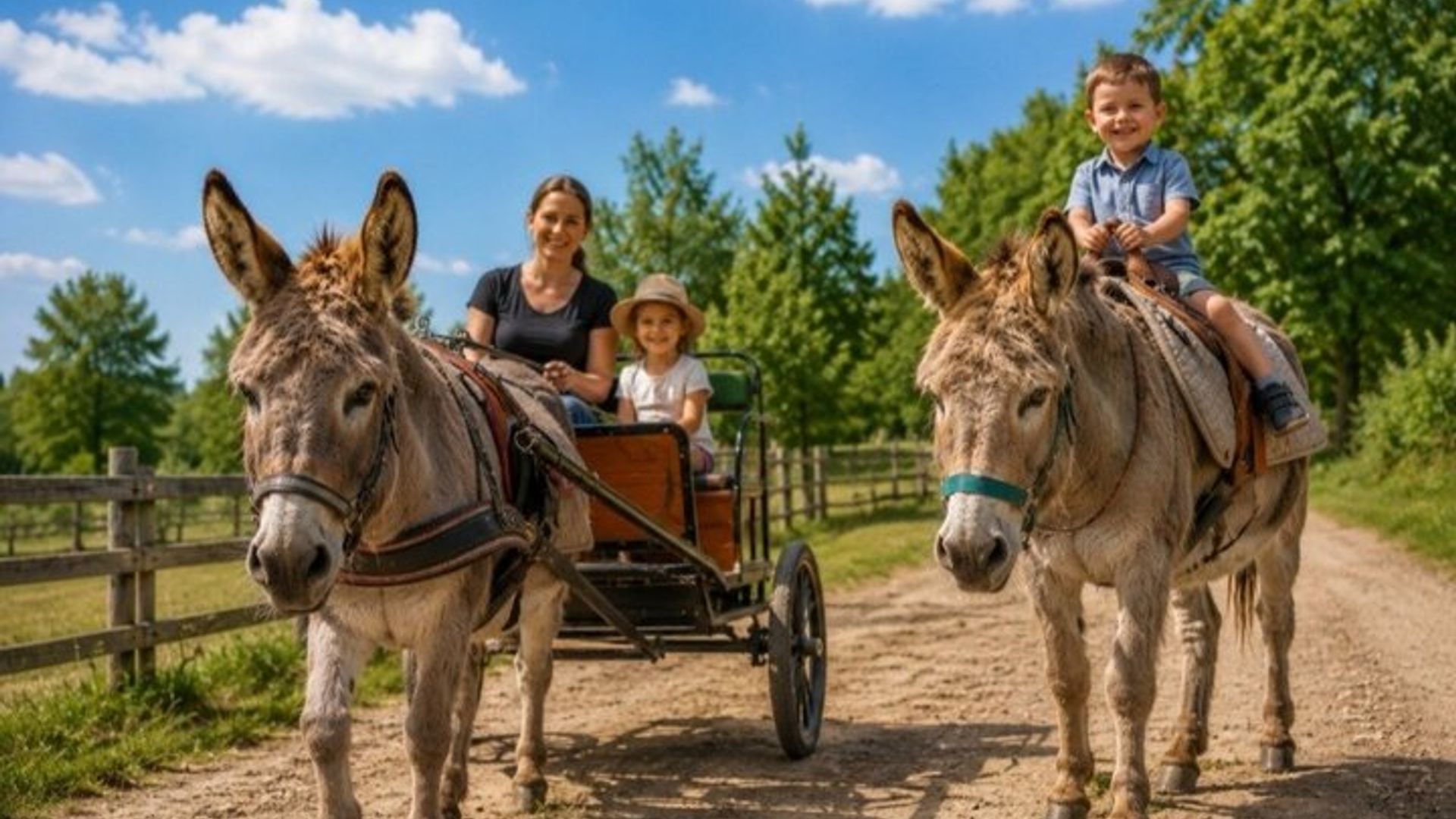 Donkey rides on foot