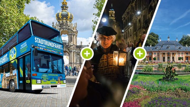 Big hop-on hop-off city tour in Dresden