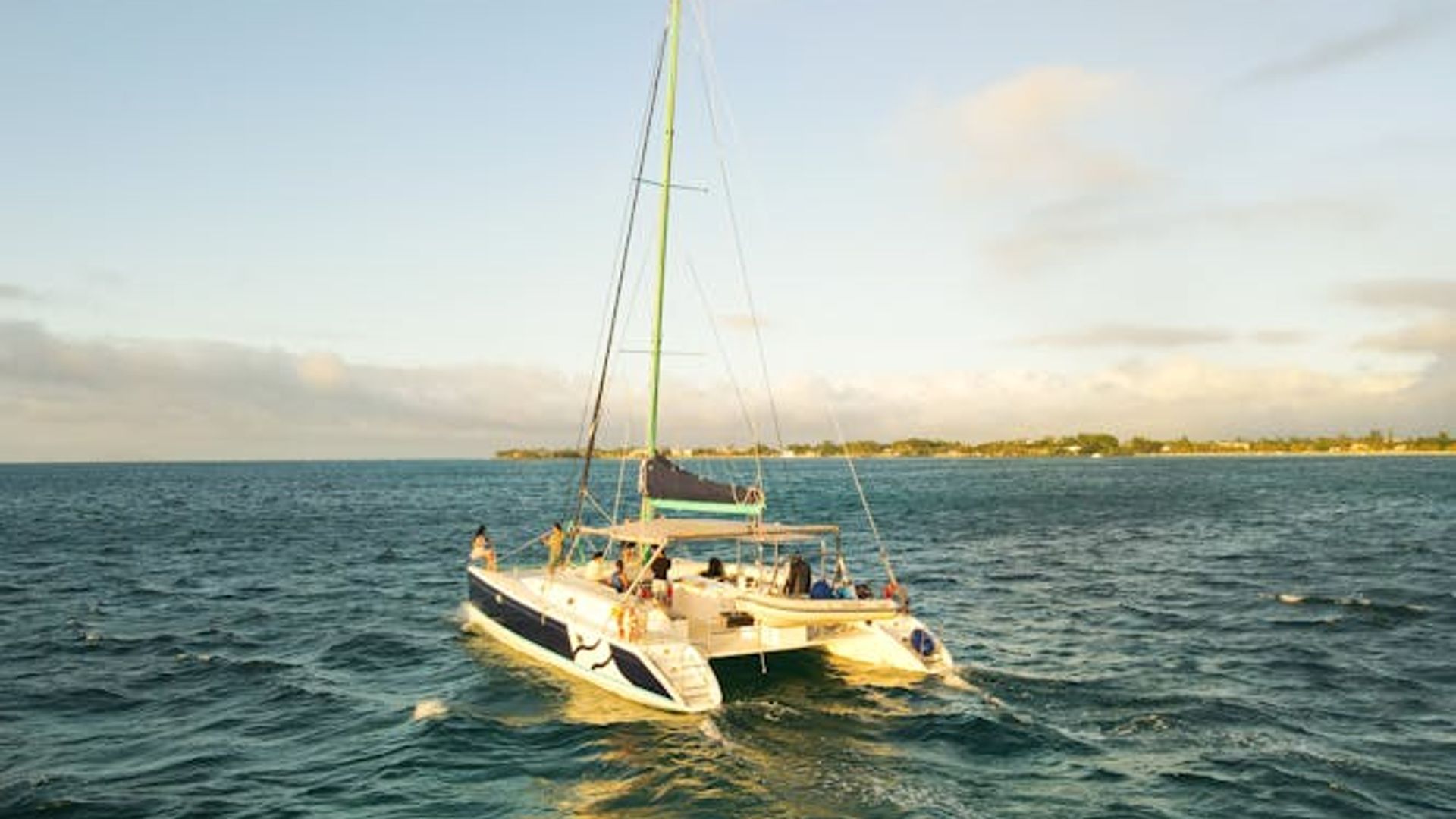 Mauritius Grand Bay sunset catamaran cruise