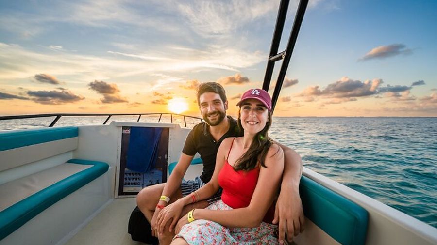 Cancun and Isla Mujeres Private Sunset Boat Ride