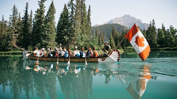 Banff National Park Big Canoe Tour