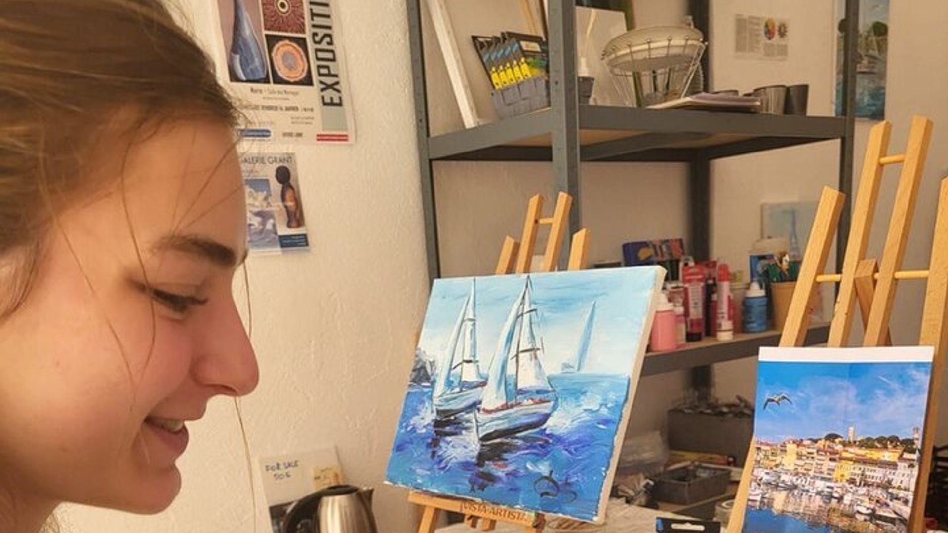2 Stunden Private Malerei Aktivität im Künstleratelier Vallauris