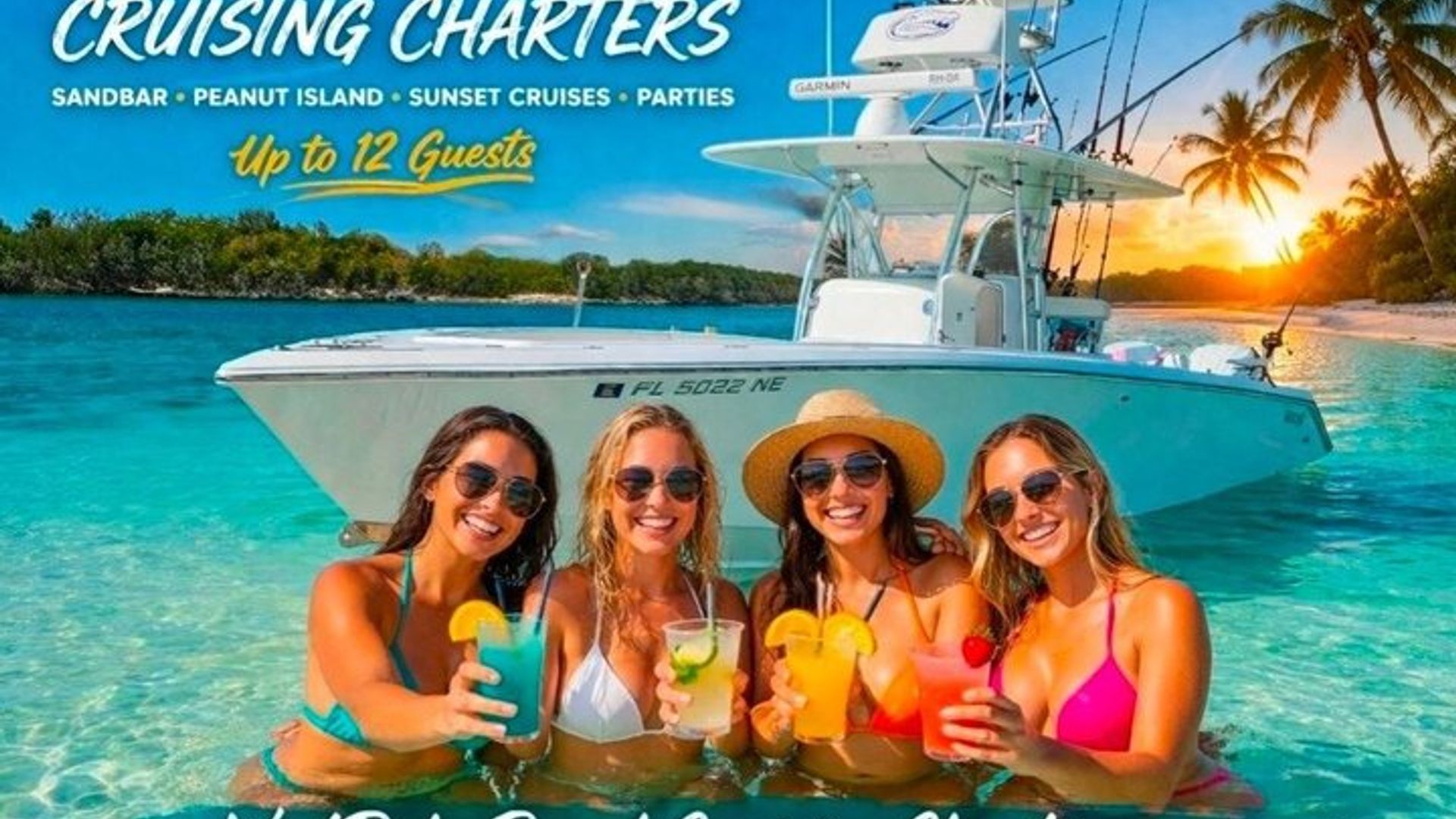 Alquiler de cruceros, fondeadero de cruceros o pesca en West Palm Beach