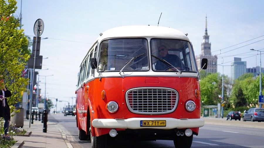 Warsaw City Sightseeing in a Retro Bus